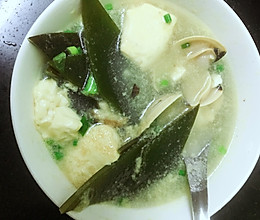 白贝海带豆腐汤的做法