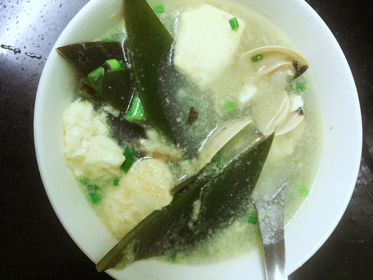 白贝海带豆腐汤的做法