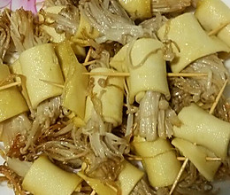 豆腐皮金针菇卷的做法