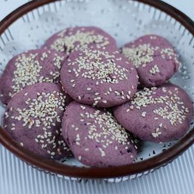 烤紫薯饼