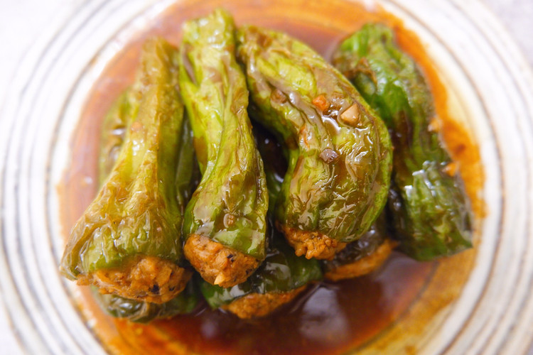 虎皮酿肉的做法