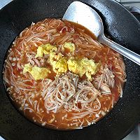 西红柿鸡蛋烩金针菇的做法图解8