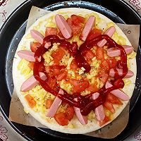爱的味道浓情厚芝士烤虾披萨的做法图解4