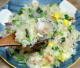 虾仁青菜蛋炒饭的做法
