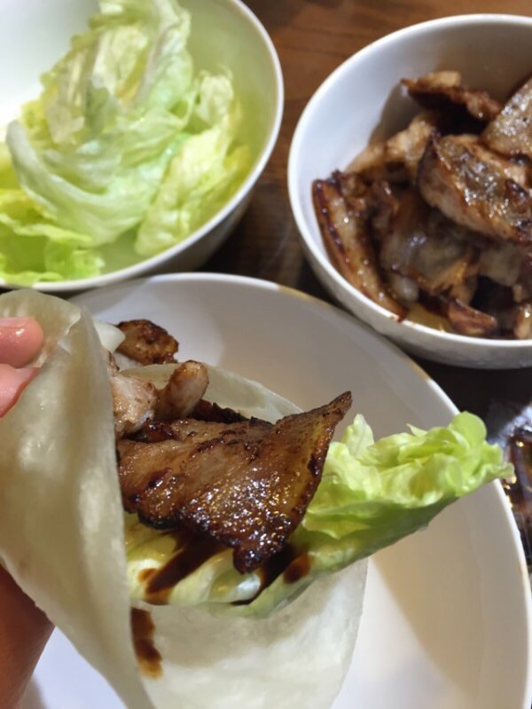 煎五花肉卷饼的做法图解9