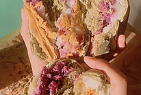 抹茶紫薯芋泥麻薯欧包的做法