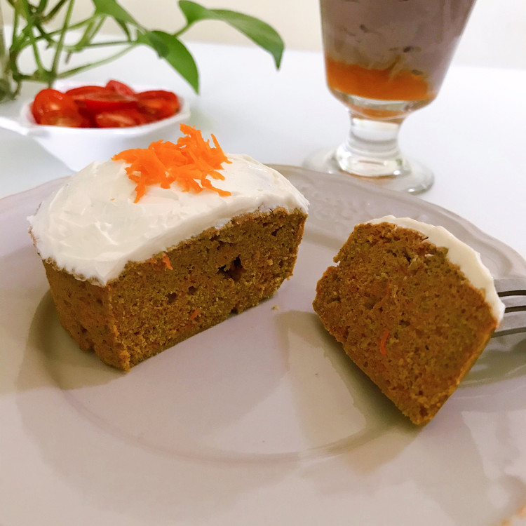 胡萝卜小蛋糕｜微波炉版的做法