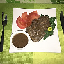 逗逼大静 黑椒汁牛排