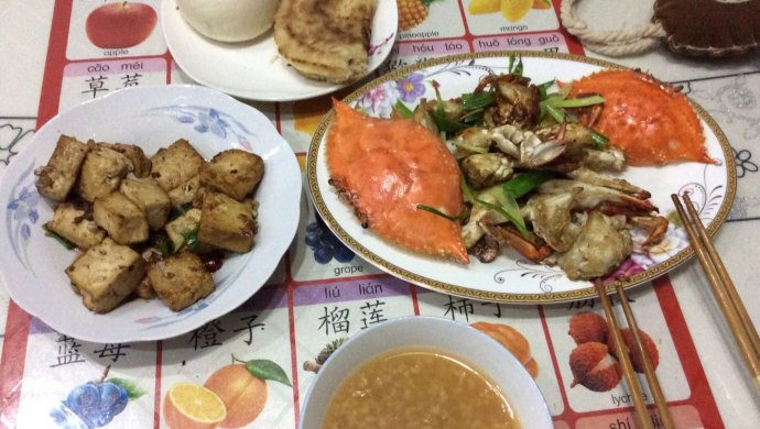葱炒螃蟹
