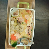芝士焗海鲜饭的做法图解3
