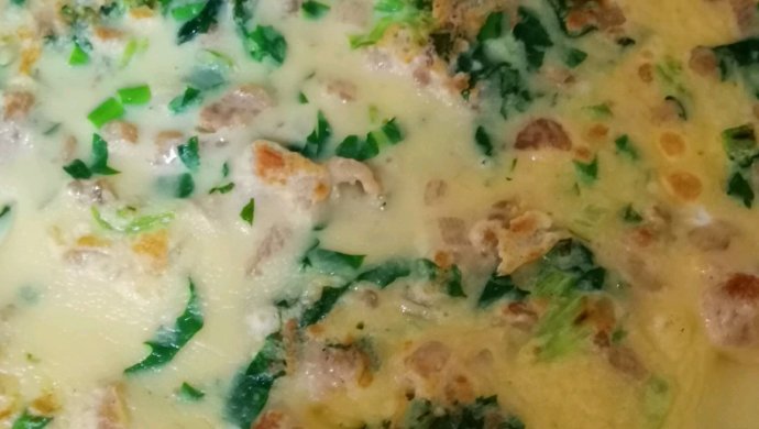 宝宝辅食～肉沫青菜鸡蛋饼