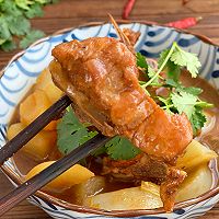 冬季居家一锅搞定美味炖菜，红烧排骨炖萝卜的做法图解19