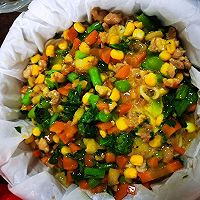 五彩鲜蔬肉粒烤面的做法图解11
