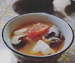 番茄蘑菇瘦肉白菜汤的做法