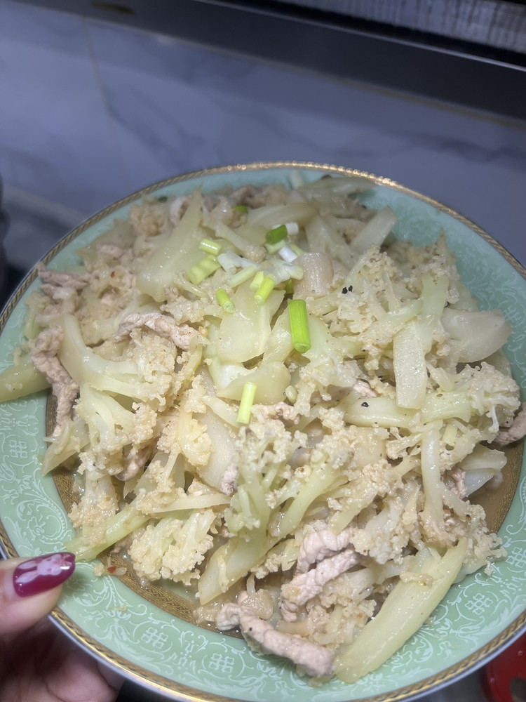 炒菜花的做法
