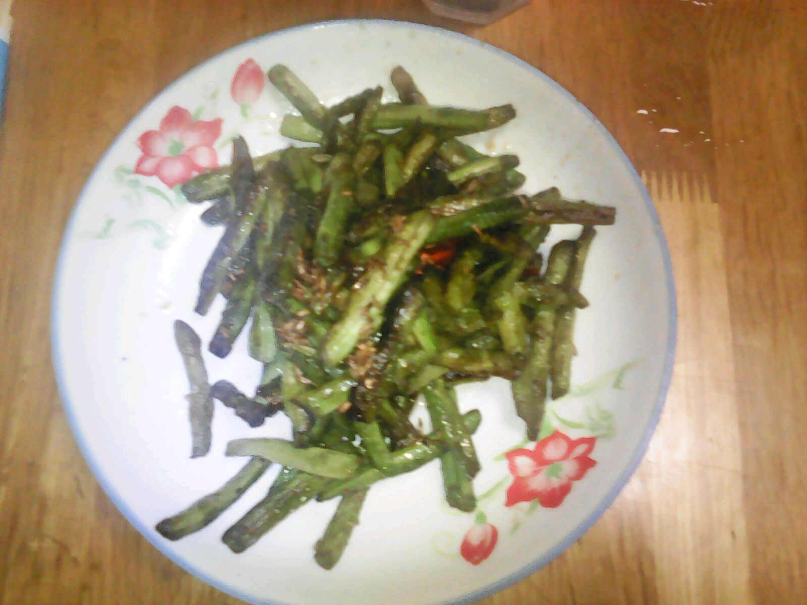 Dry fried beans in vegetarian version