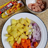 超萌‼️小黄鸭咖喱鸡肉饭的做法图解2