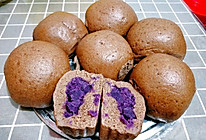 紫薯黑麦面馒头的做法