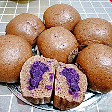 紫薯黑麦面馒头