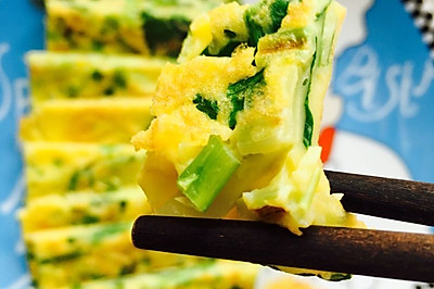 小葱菠菜鸡蛋饼