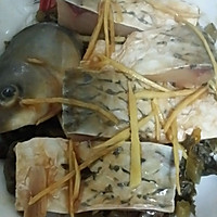 冲菜蒸鱼腩的做法图解3