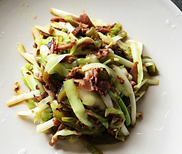 尖椒腊肉炒韭黄的做法