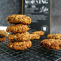 #母亲节，给妈妈做道菜#无糖无油亚麻籽粉燕麦饼干的做法图解14