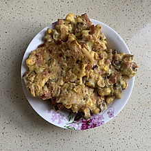 【快手早餐】喷香酥软的香菇鲜虾饼