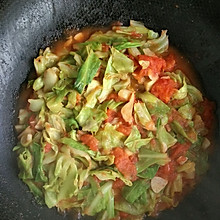 西红柿炒包菜