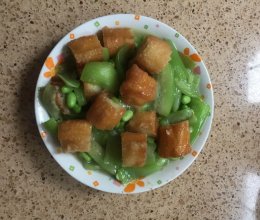 丝瓜老油条的做法