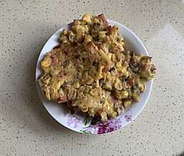 【快手早餐】喷香酥软的香菇鲜虾饼的做法
