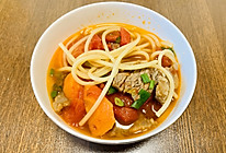 西红柿牛肉面的做法