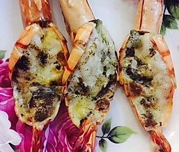 黑椒芝士焗野生大虾的做法