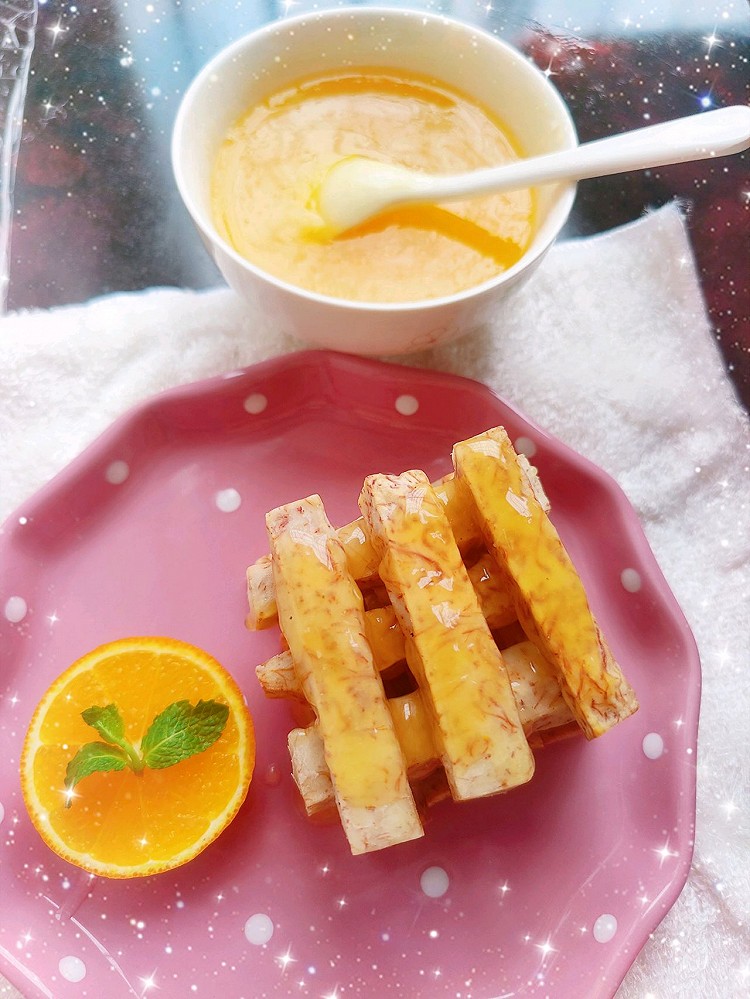 橙汁香芋条的做法
