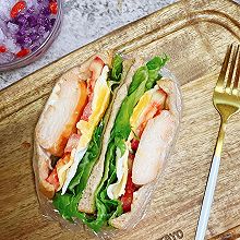 #时令蔬菜最养人#低脂低卡高蛋白鸡胸肉麦麸三明治
