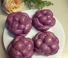 紫薯绣球面包#寻人启事#的做法