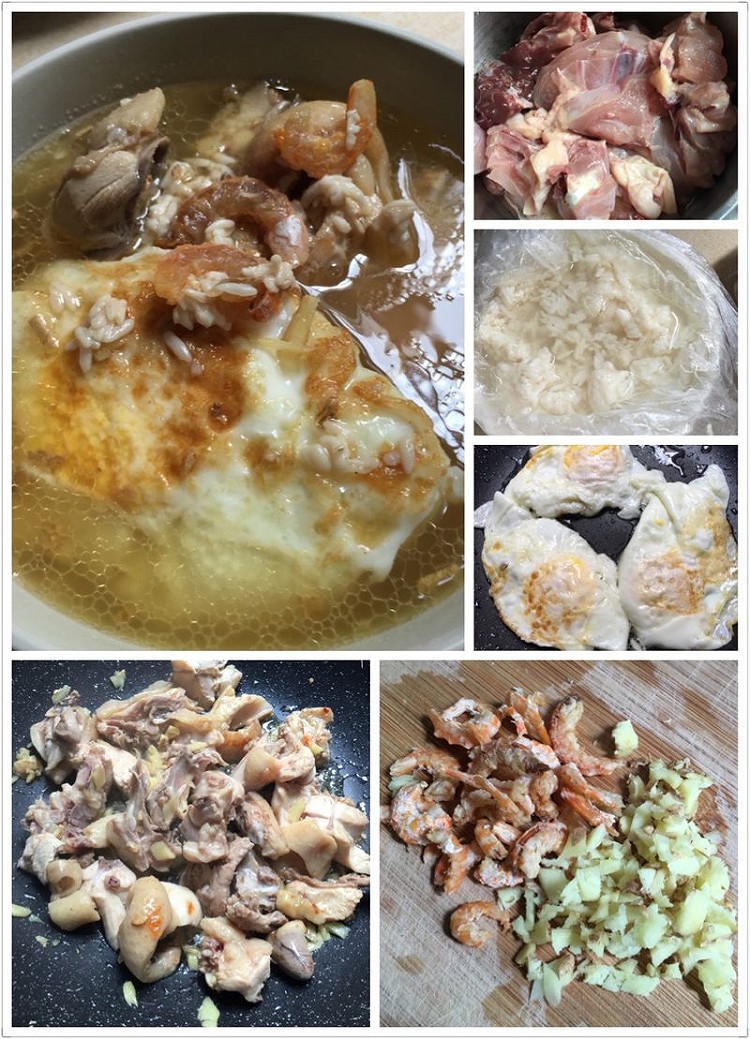 糯米酒糟鸡肉蛋汤的做法