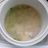 -虾仁豆腐豌豆粥#橄露贝贝橄榄油试吃#的做法图解5