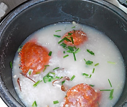 梭子蟹海鲜粥的做法
