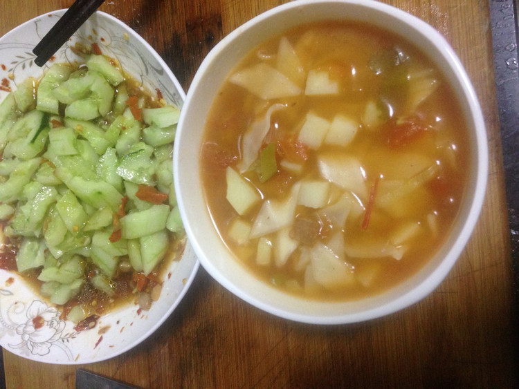 简易新疆汤饭的做法