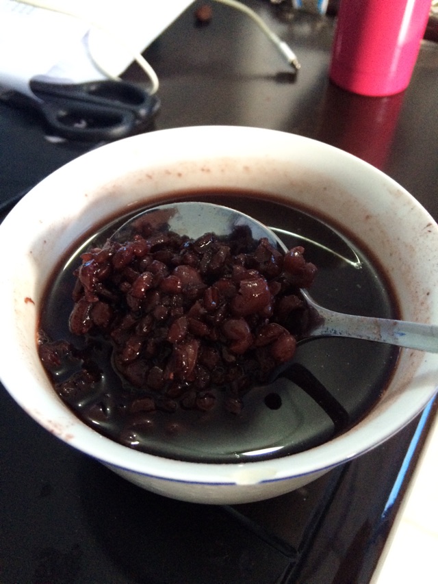 Black rice and red bean porridge