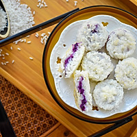 #美食视频挑战赛# 紫薯夹心米饼的做法图解14
