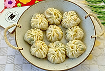 #太太乐鲜鸡汁芝麻香油#免揉面皮薄馅足素三鲜蒸包的做法
