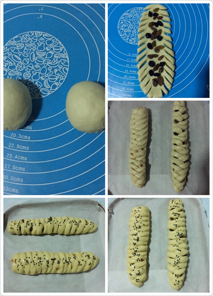 提子/肉松辫子面包（纯手工）的做法图解4