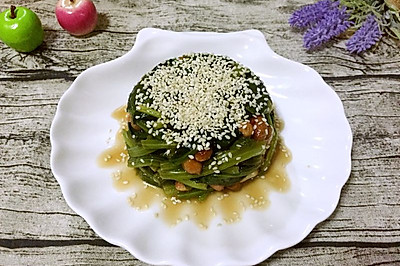 菠菜陈醋花生米