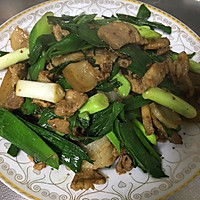 蒜苗炒肉的做法图解4