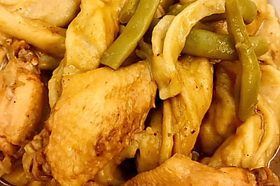 鸡翅豆角粘卷子（一锅鲜）