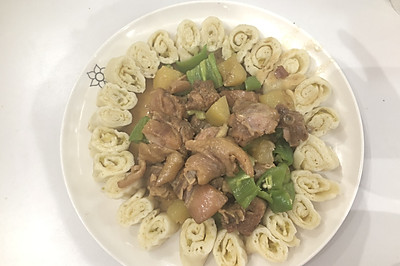 鸡肉垫卷子