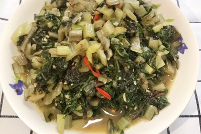 蒜蓉豆豉炒厚皮菜