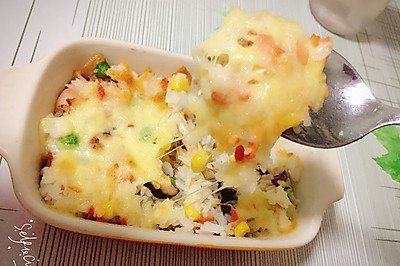 芝士培根烤焗饭